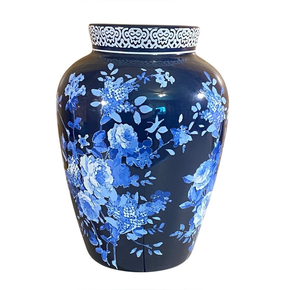 Members Mark Ceramic Vase  Decorative Large Floral Flower Holder Indoor Outdoor